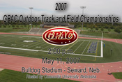GPAC <br> Track and Field <br> Results